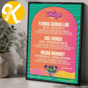Tortuga Music Festival 2027 At Fort Lauderdale Beach In Fort Lauderdale FL On April 2-4 2027 Line Up Home Decor Poster Canvas
