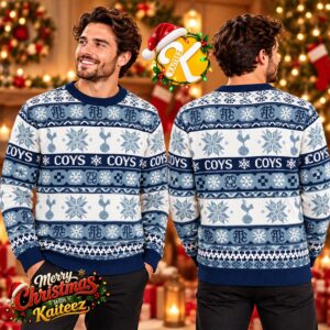 Tottenham Hotspur Fairisle COYS Christmas Navy Jumper Xmas Holiday Ugly Sweater