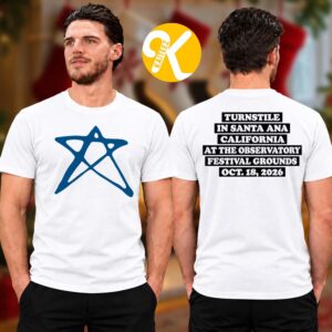 Turnstile Santa Ana CA Exclusive Event Tee At The Observatory Festival Grounds In Santa Ana CA On October 18 2026 Two Sided Unisex T-Shirt