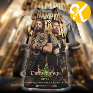 WWE Crown Jewel Riyadh On November 2026 Roman Reigns Vs Sami Zayn Champion Vs Champion All Over Print Shirt