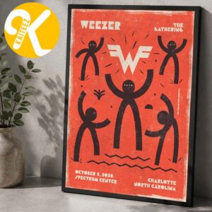 Weezer Charlotte North Carolina Event Poster At Spectrum Center In Charlotte North Carolina On October 3 2026 Home Decor Poster Canvas