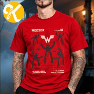Weezer Charlotte North Carolina Event Poster At Spectrum Center In Charlotte North Carolina On October 3 2026 Unisex T-Shirt