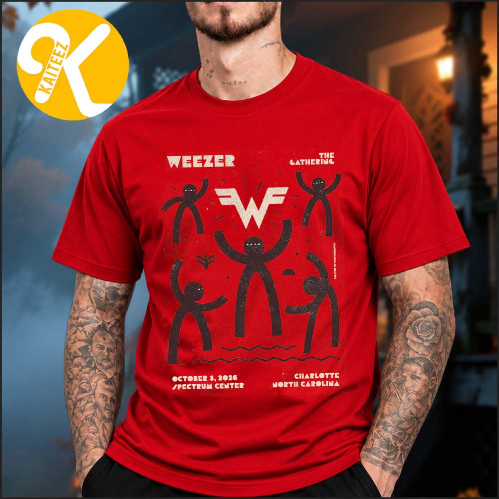 Weezer Charlotte North Carolina Event Poster At Spectrum Center In Charlotte North Carolina On October 3 2026 Unisex T-Shirt Weezer Charlotte North Carolina Event Poster At Spectrum Center In Charlotte North Carolina On October 3 2026 Unisex T-Shirt