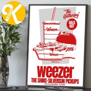Weezer Los Angeles CA Event Poster At Crypto.com Arena In Los Angeles CA On October 24 2026 Home Decor Poster Canvas