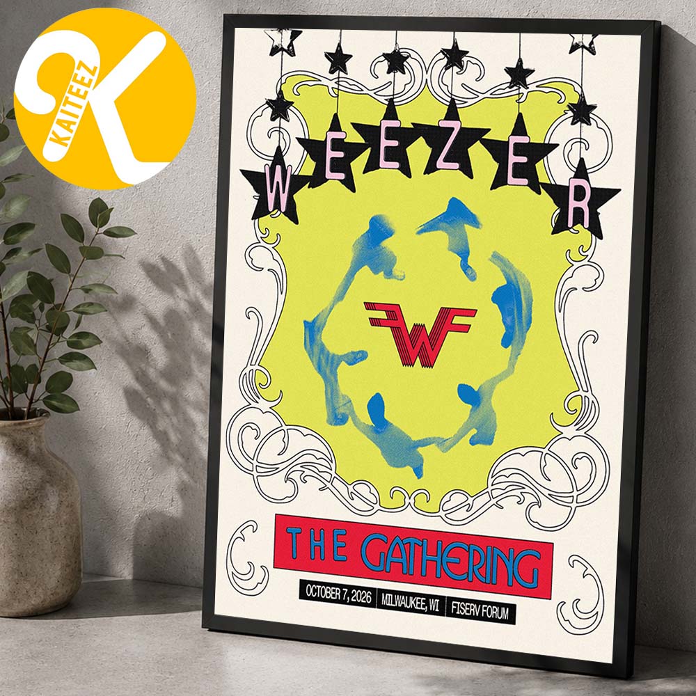 Weezer Milwaukee WI Event Poster At Fiserv Forum In Milwaukee WI On Ocotber 7 2026 Home Decor Poster Canvas Weezer Milwaukee WI Event Poster At Fiserv Forum In Milwaukee WI On Ocotber 7 2026 Home Decor Poster Canvas