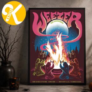Weezer Nashville TN Event Poster At Bridgesotne Arena In Nashville TN On October 9 2026 Home Decor Poster Canvas