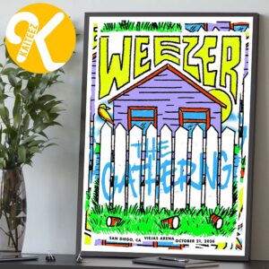 Weezer San Diego CA Event Poster At Viejas Arena In San Diego CA On October 21 2026 Home Decor Poster Canvas