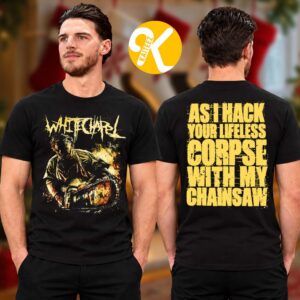 Whitechapel Merch Australia Tour 2026 Chainsaw Two Sided Unisex T-Shirt