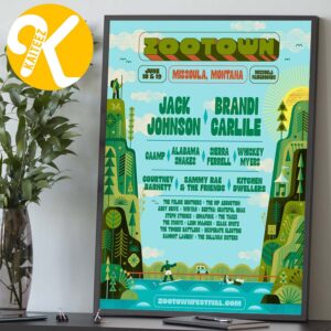 Zootown Festival 2027 At Missoula Fairgrounds In Missoula Montana On June 18 19 2026 Line Up Home Decor Poster Canvas